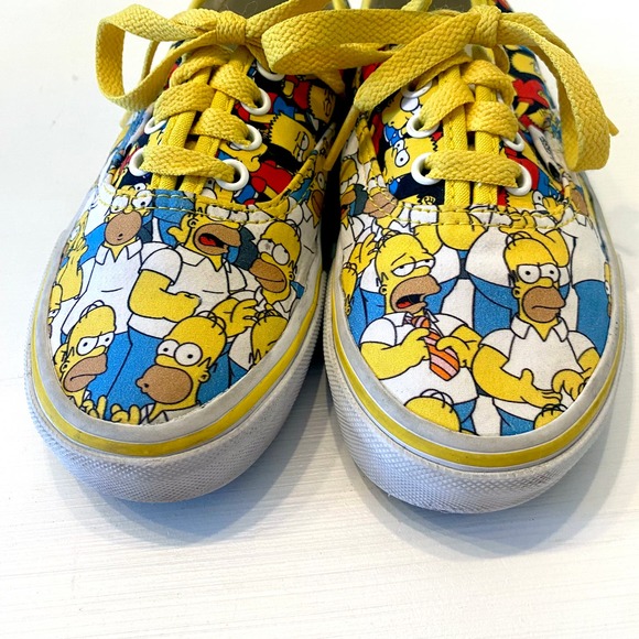 Rare Kid's Youth Matt Groening The Simpsons Vans Sneakers US Size 1.5 Y 1.5Y - Picture 4 of 12